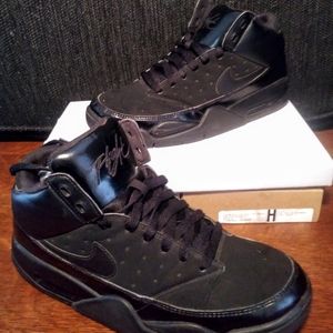Black Nike Air Flight High tops